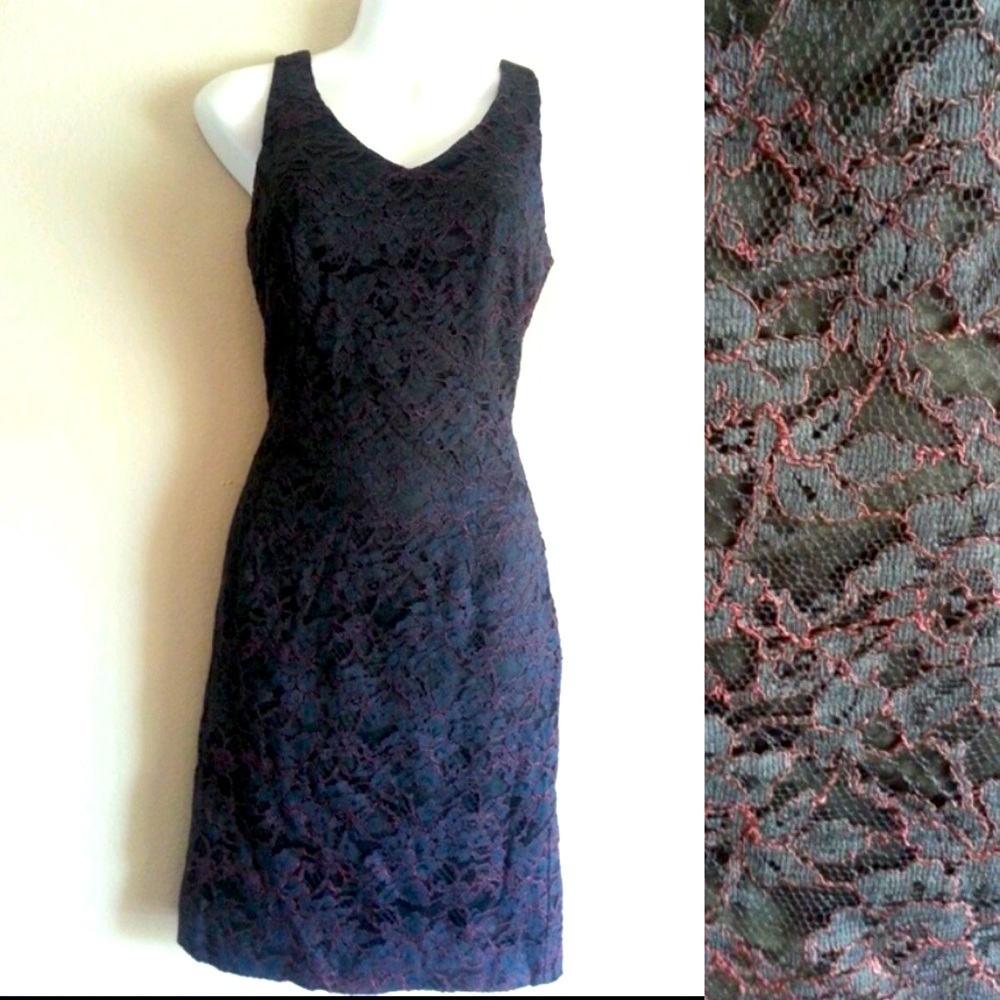 Backless black lace dress